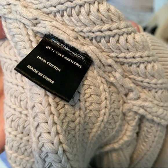 RtA Shrug Turtleneck Sweater Jady Gray L - Picture 8 of 13